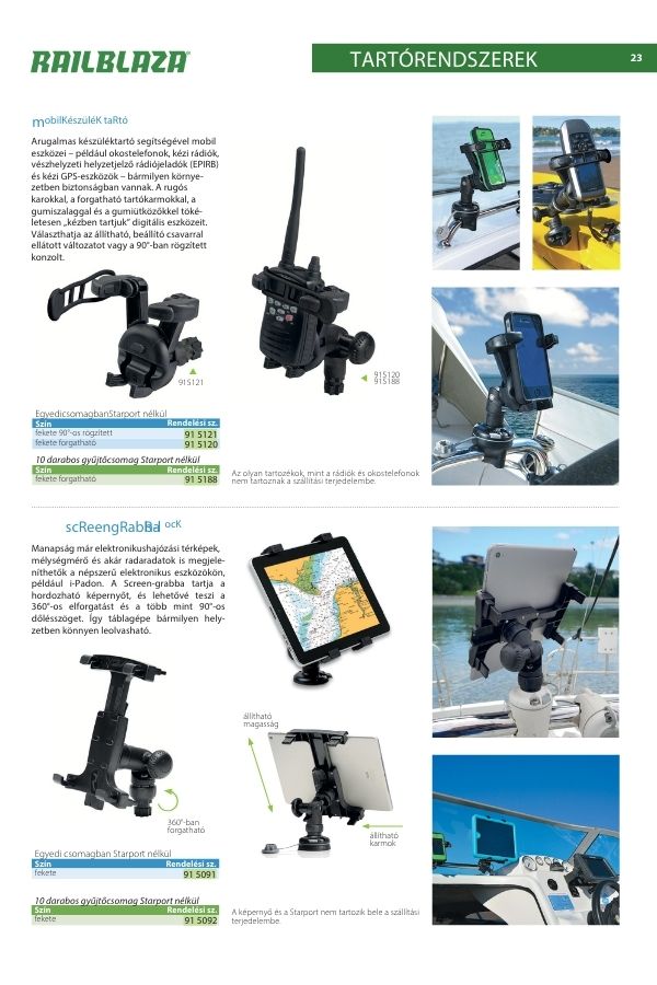 Railblaza termékkatalógus – minden kiegészítő egy helyen