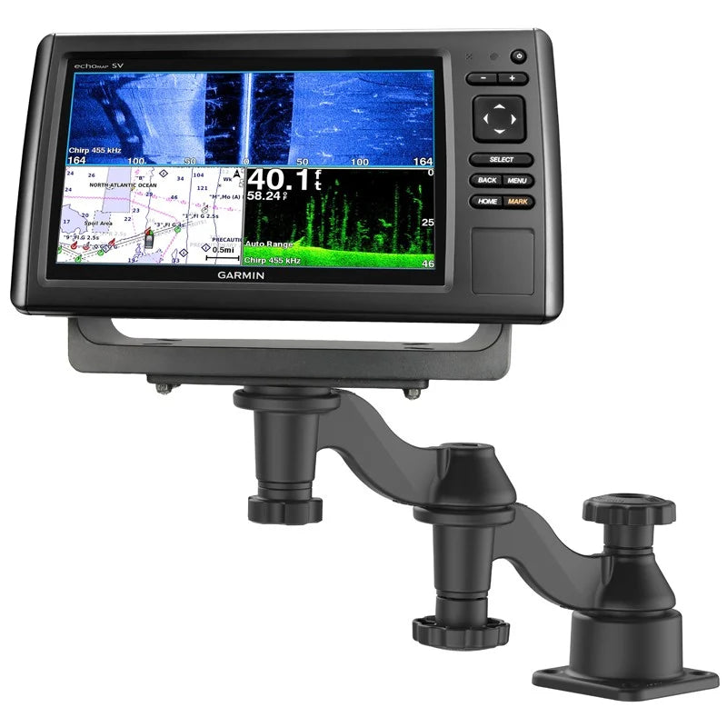 Vízszintes felületre szerelhető GPS/Halradar tartó 30 cm-es forgatható karral