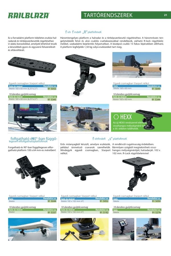 Railblaza termékkatalógus – minden kiegészítő egy helyen