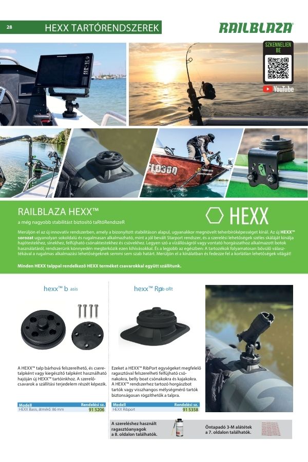 Railblaza termékkatalógus – minden kiegészítő egy helyen